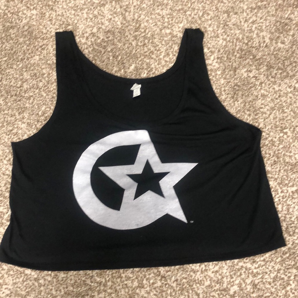 Black CycleBar crop tank top size Medium